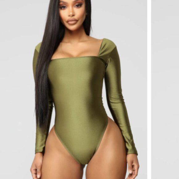 Fashion Nova Other - Not Your Beach Long Sleeve Swimsuit